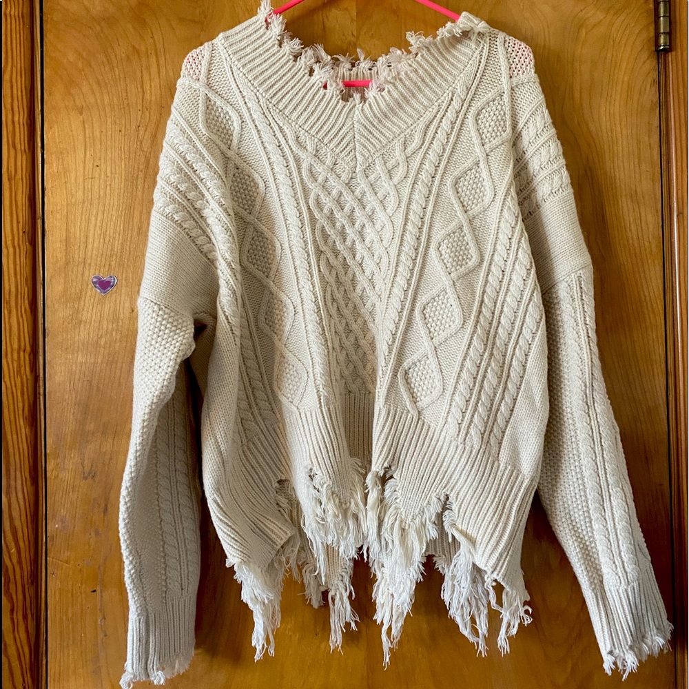 HYFVE v-neck cream sweater
